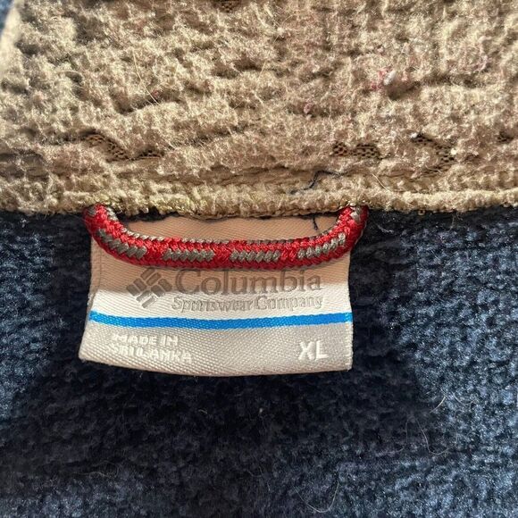 Columbia Sweatshirt Adult Extra Large Blue Full Zip Outdoors Hiking Casual Poly - Picture 8 of 11